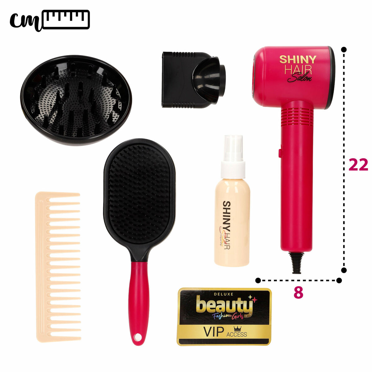 Set de Peluquería Infantil 8 x 22 x 6 cm (6 Unidades)