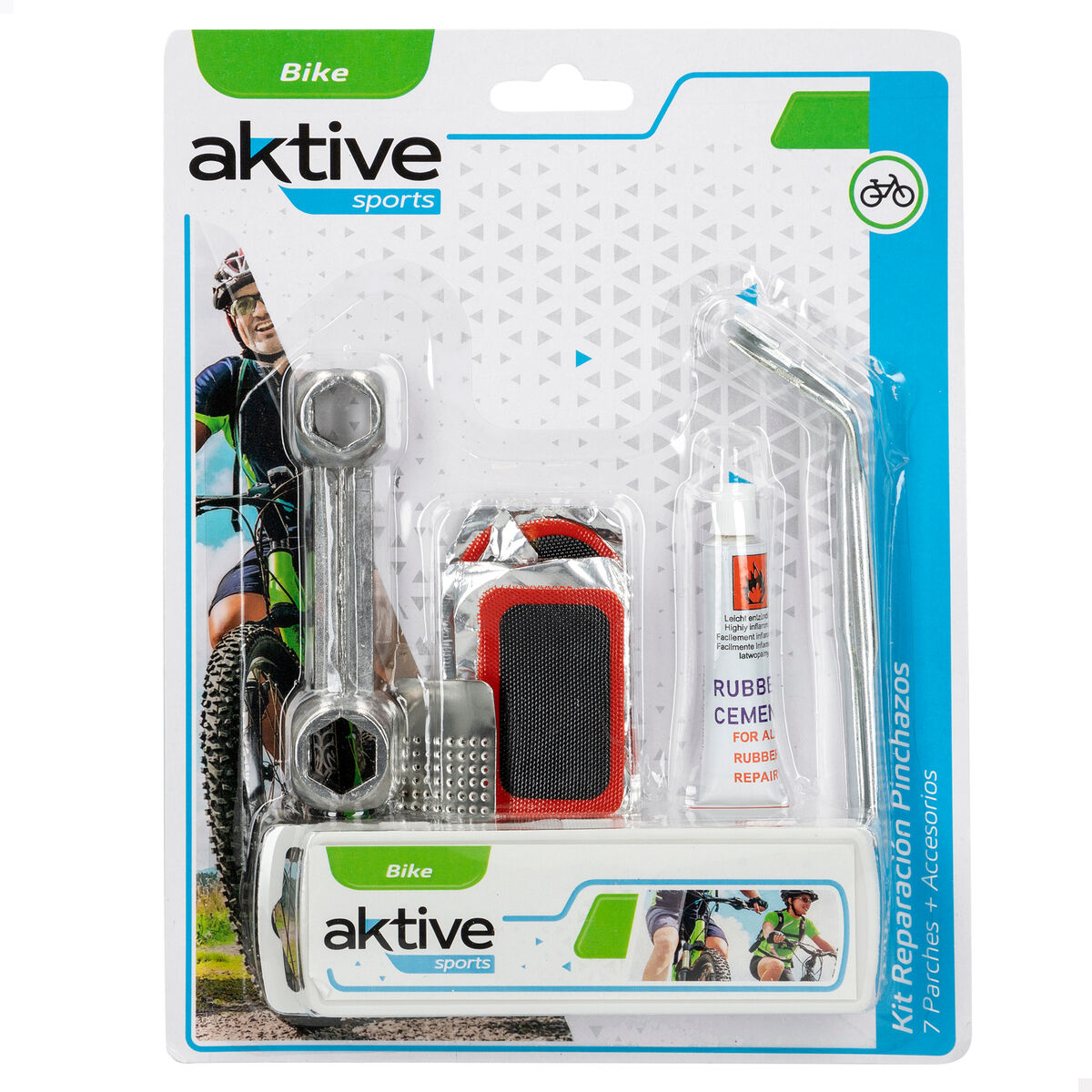 Repara Pinchazos Aktive 9 x 1,5 x 1,5 cm (24 Unidades)