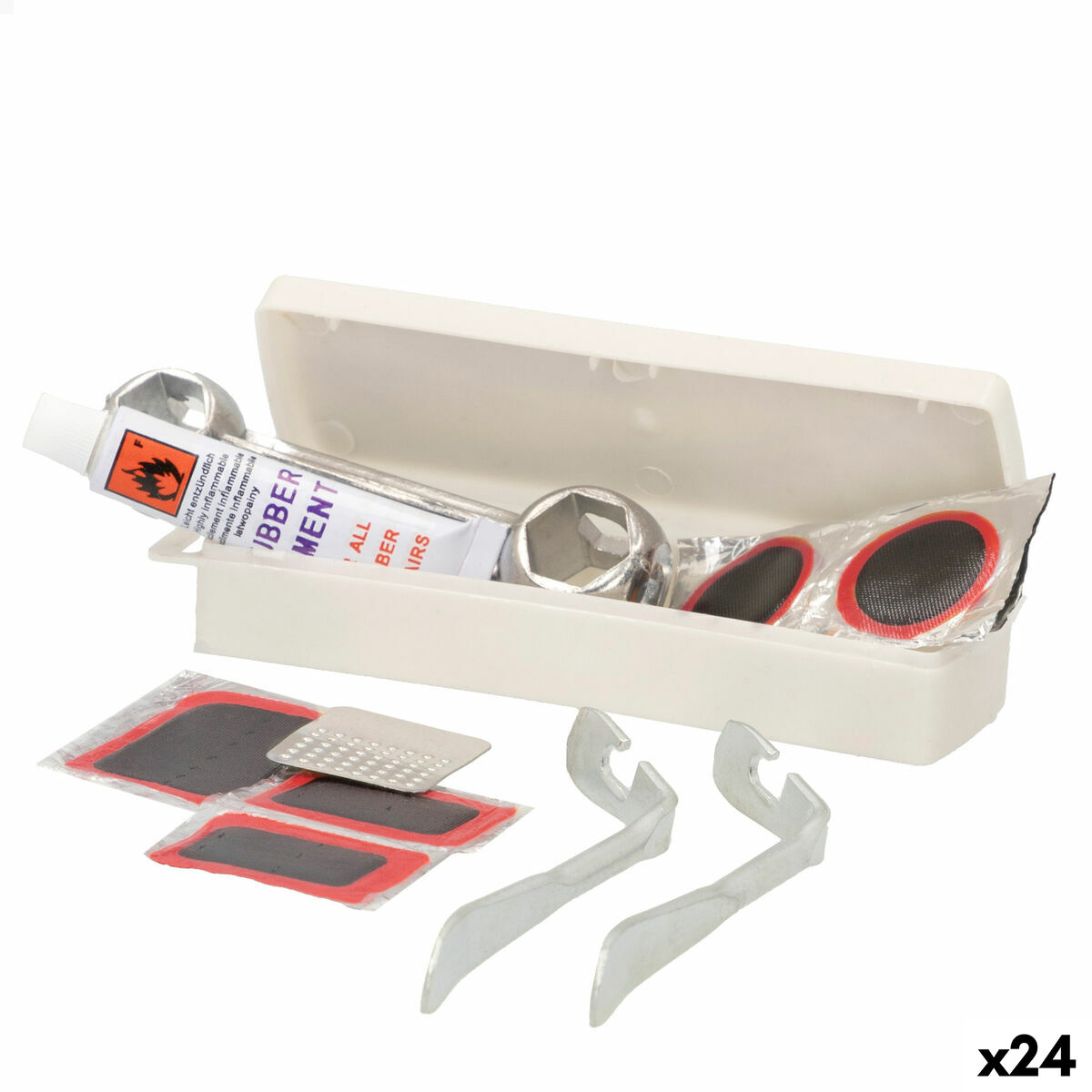 Repara Pinchazos Aktive 9 x 1,5 x 1,5 cm (24 Unidades)