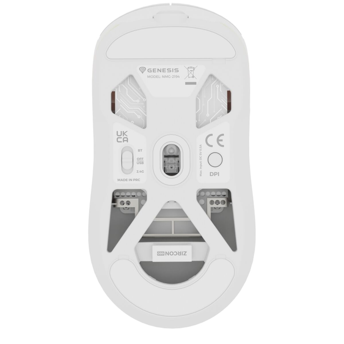 Ratón Bluetooth Inalámbrico Genesis NMG-2194 Blanco