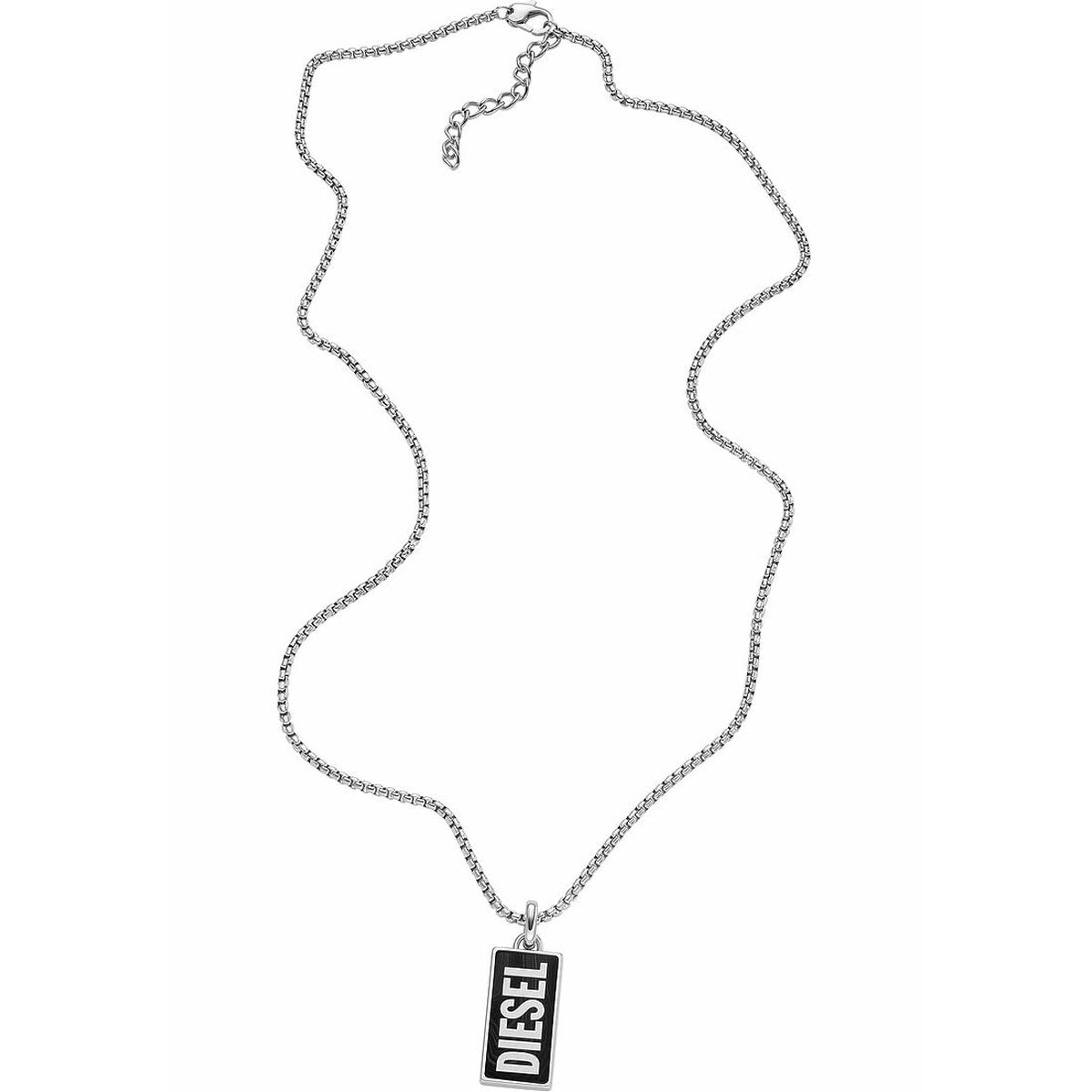 Colgante Hombre Diesel DX1515040 Plateado Negro