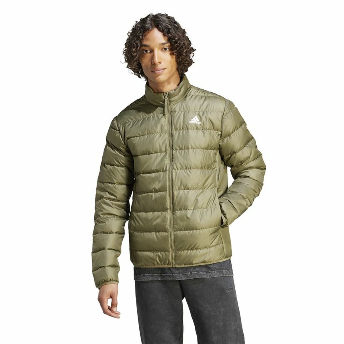 Chaqueta Deportiva para Hombre Adidas Essentials Lite Down Verde