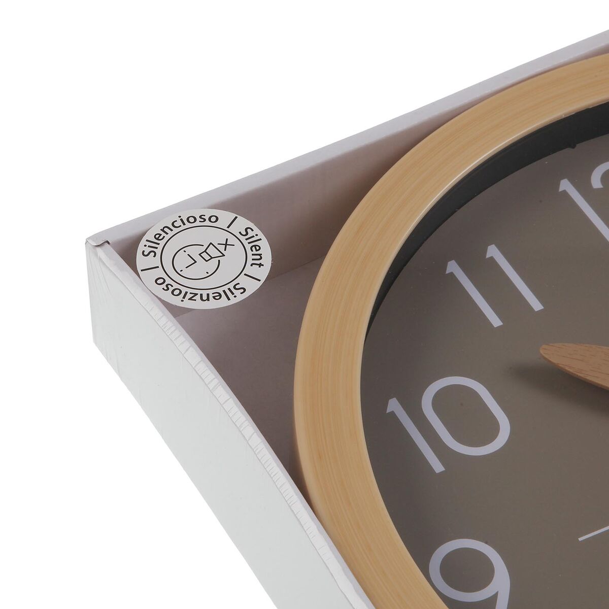 Reloj de Pared Versa Gris Plástico Minimalista 4,1 x 30 x 30 cm