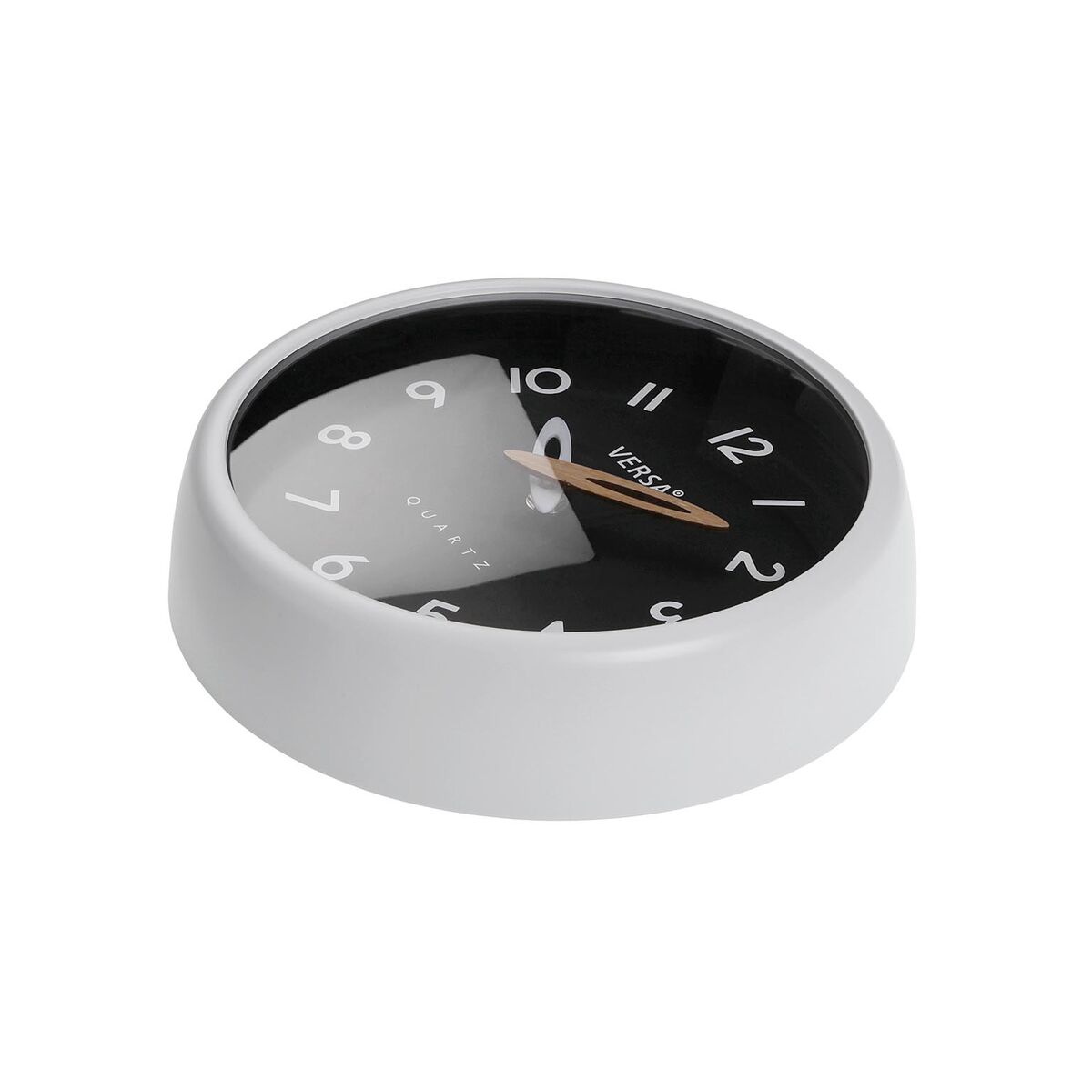 Reloj de Pared Versa Blanco Negro Plástico