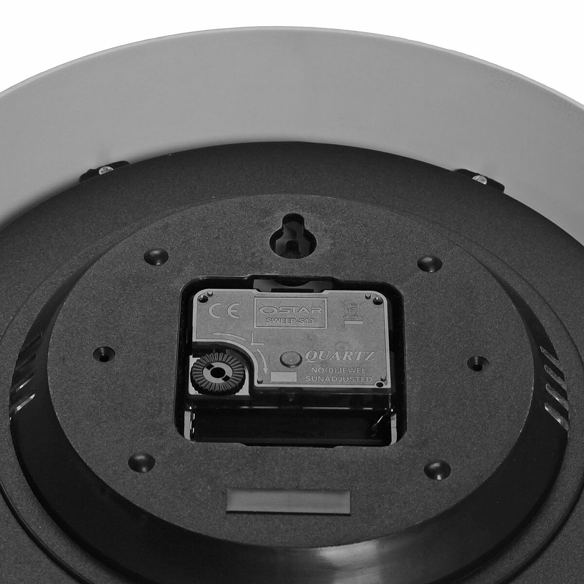 Reloj de Pared Versa Blanco Negro Plástico