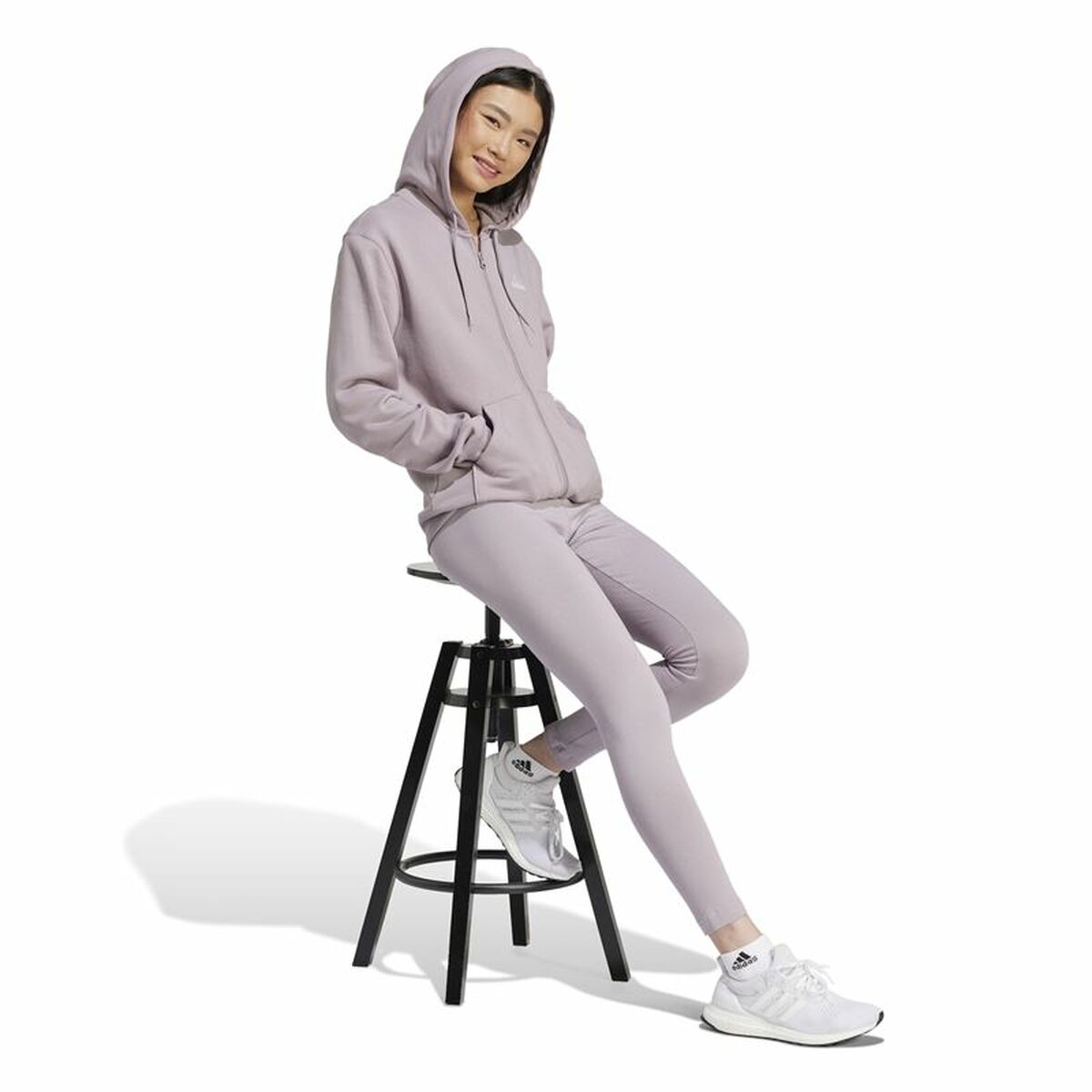 Mallas Deportivas de Mujer Adidas Linear Leg Lila