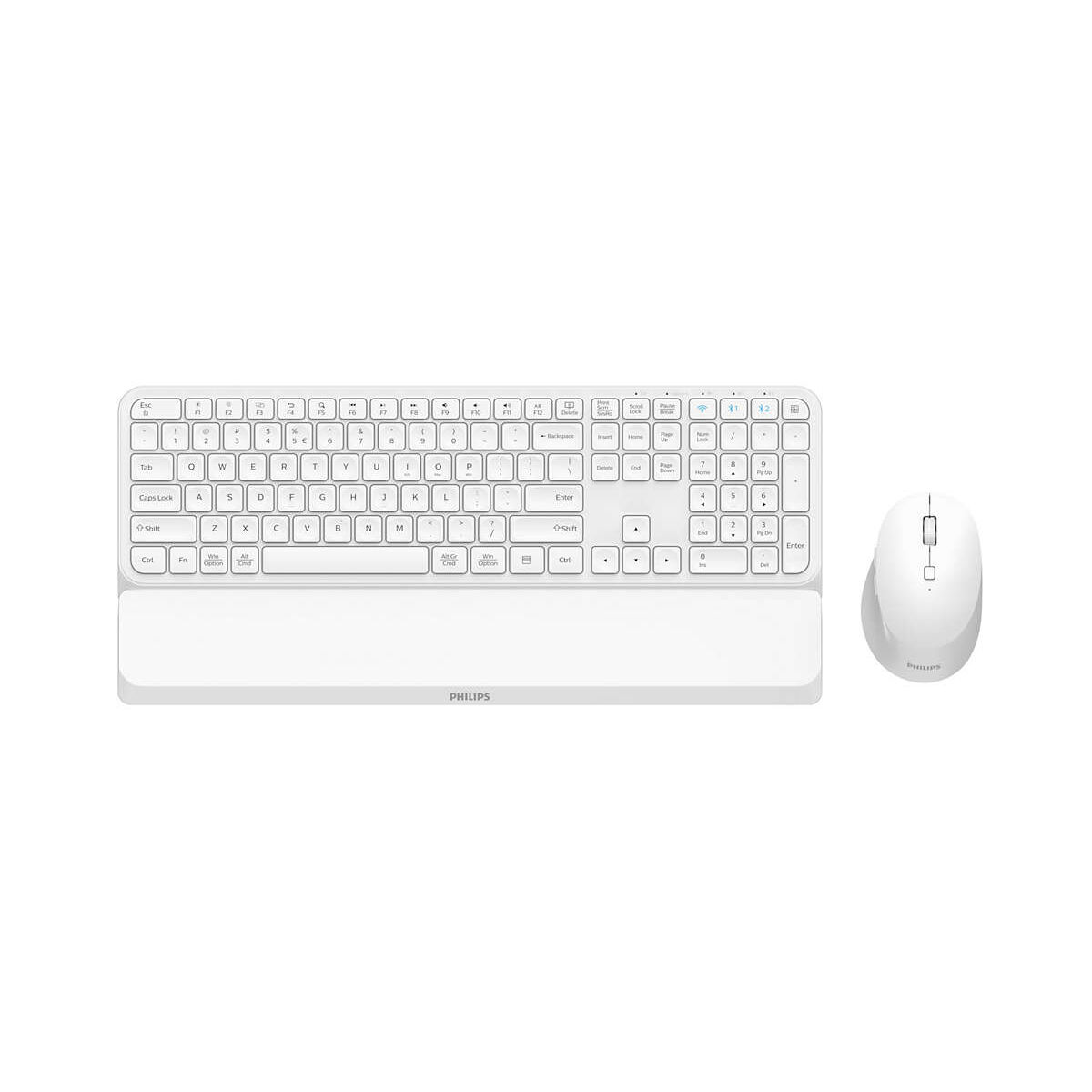 Ratón y Teclado Philips SPT6607W/16 Blanco QWERTY