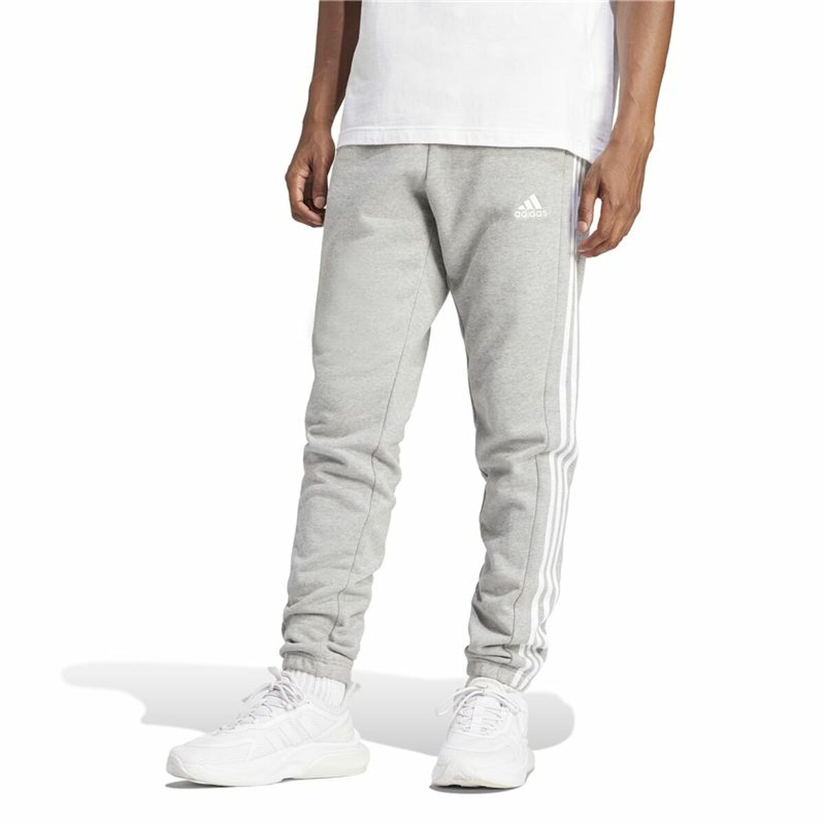 Pantalón Largo Deportivo Adidas 3S Ft Te Gris Hombre