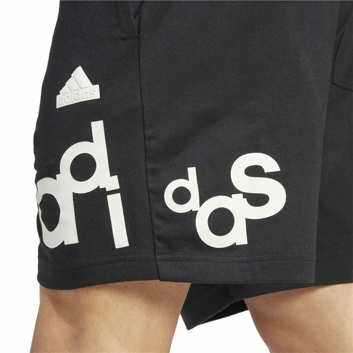 Pantalón Corto Deportivo Adidas Bl Short Q1 Graphic Negro