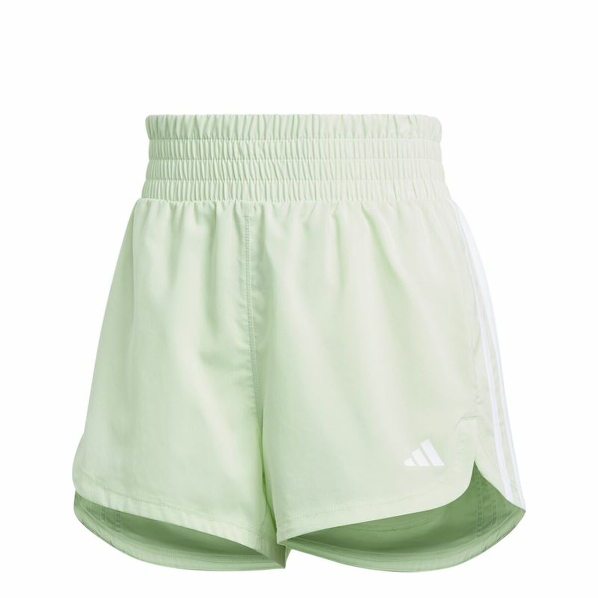 Pantalón Corto Deportivo Adidas Essentials Pacer Woven High Verde Verde Claro