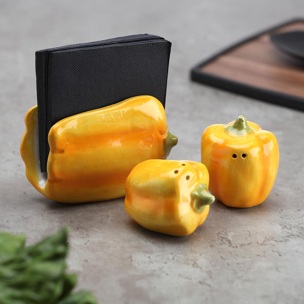 Salero y Pimentero Versa Cerámica Dolomita Pimiento 7 X 5,8 X 5,8 CM