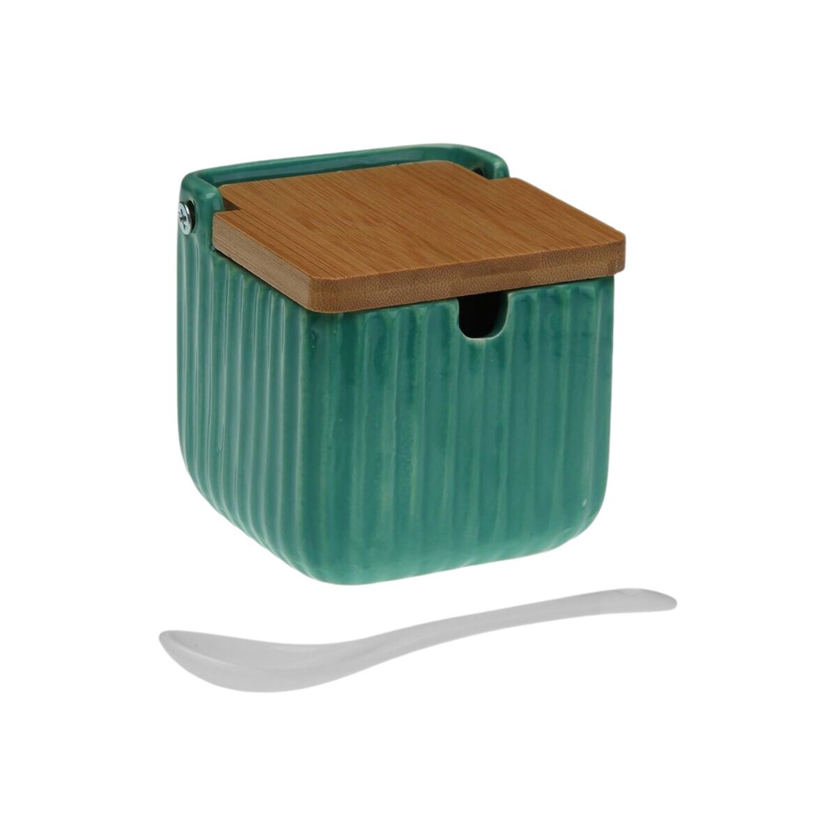 Azucarero Versa Verde Cerámica Bambú Dolomita 8,3 x 8,3 x 8,3 cm