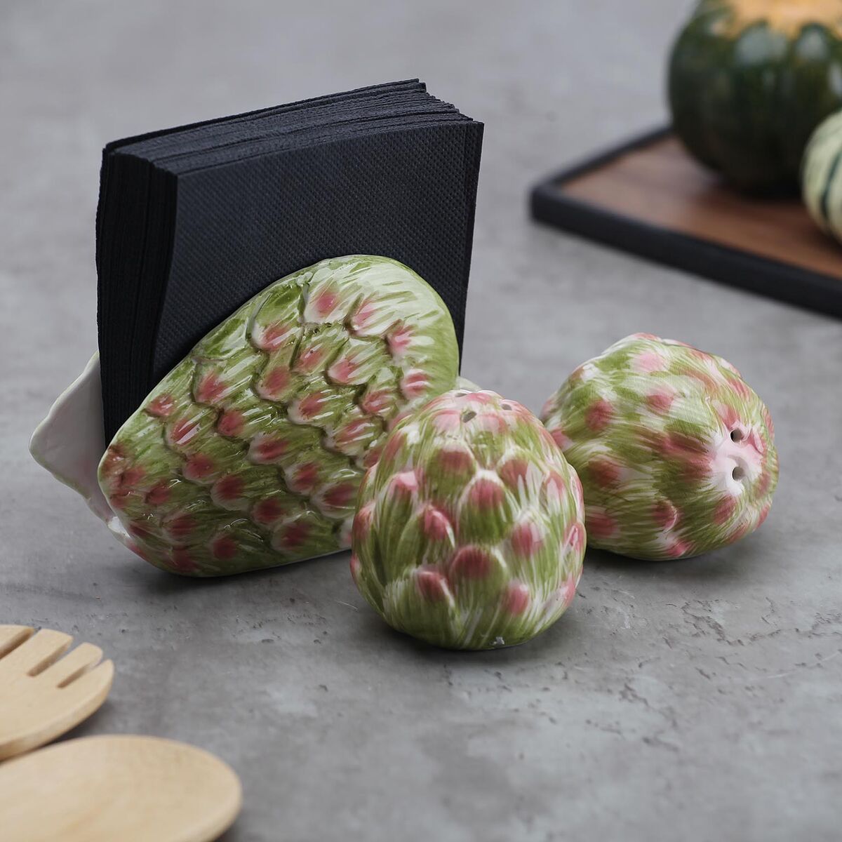 Servilletero Versa Cerámica 8,7 X 12,6 X 4,8 CM Alcachofa