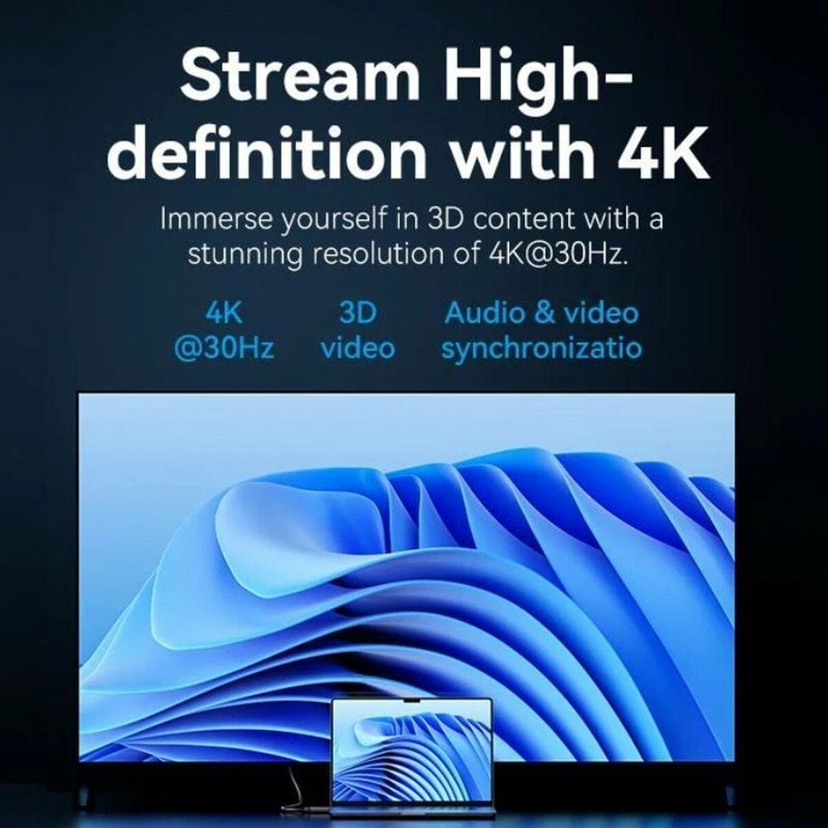 Cable DisplayPort a HDMI Vention HFOBJ 5 m