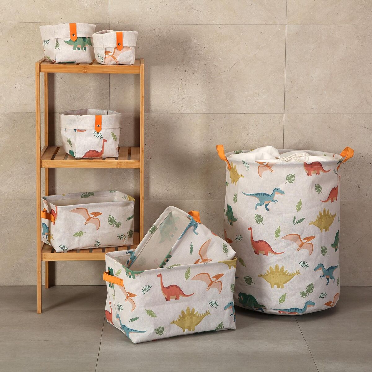 Cesta Multiusos Versa Textil 10 x 10 x 10 cm 14 x 14 x 14 cm 12 x 12 x 12 cm