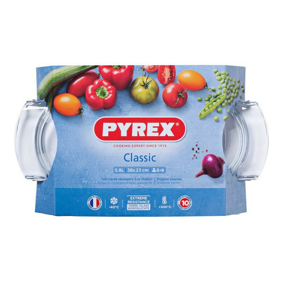 Fuente para Horno Pyrex 1040712 Blanco Transparente Cristal Templado 6 L 4,5 g 4,5 L