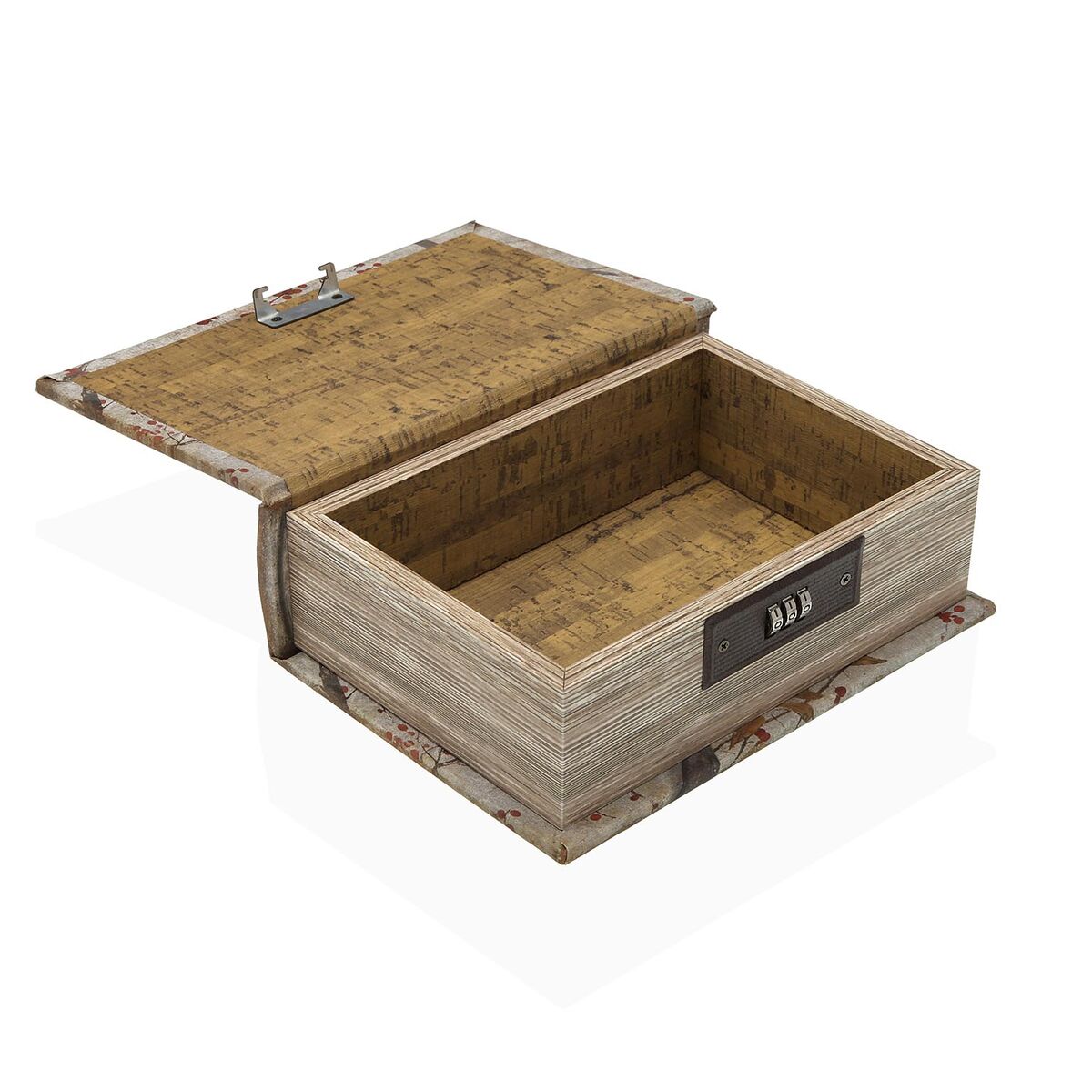 Caja-Joyero Versa Lienzo Madera MDF 7 x 22 x 16 cm Pájaro