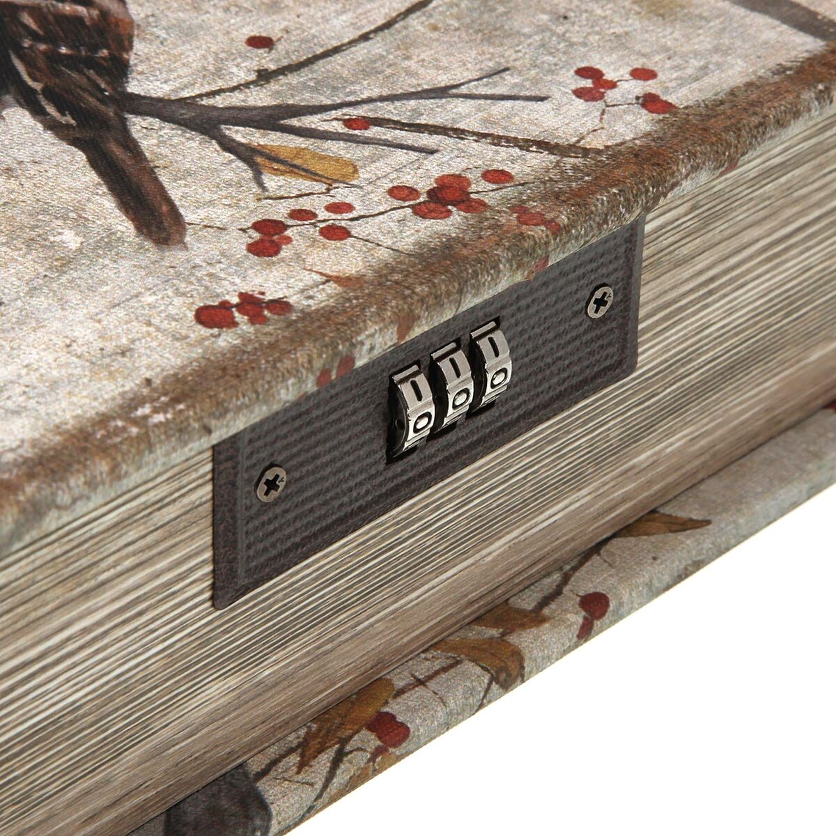 Caja-Joyero Versa Lienzo Madera MDF 7 x 22 x 16 cm Pájaro