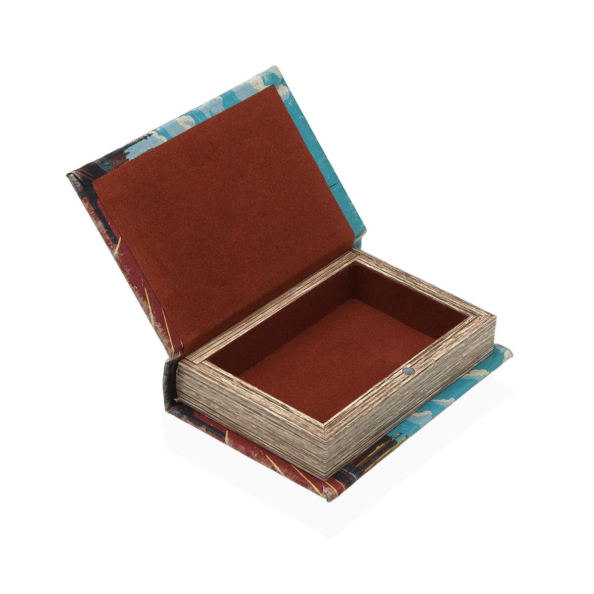 Caja Decorativa Versa London Lienzo Madera MDF