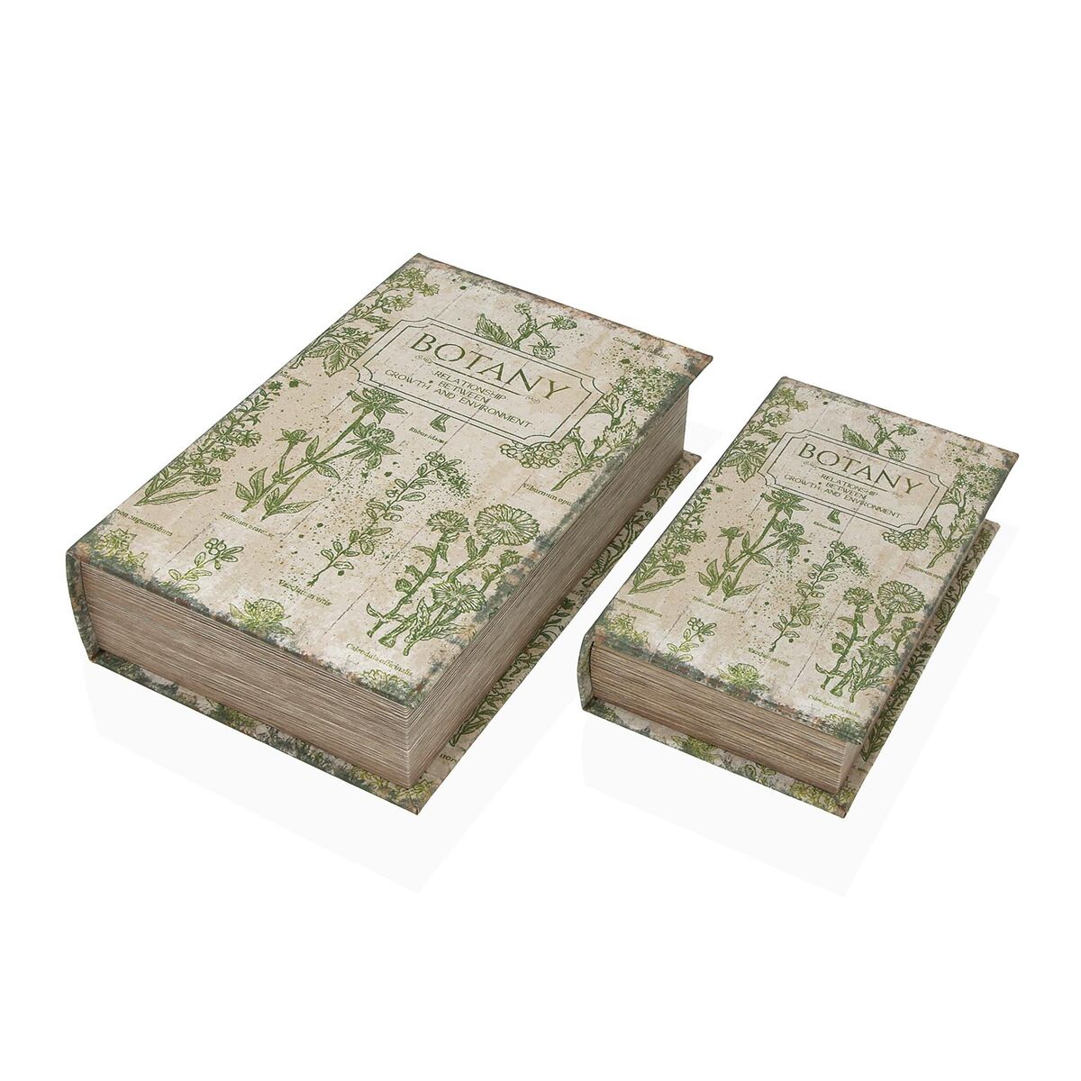Caja Decorativa Versa Lienzo Madera MDF Pájaro