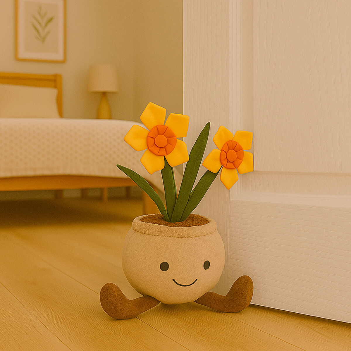 Sujetador de puerta Versa Poliéster Textil 15 X 34 X 21 CM Flor