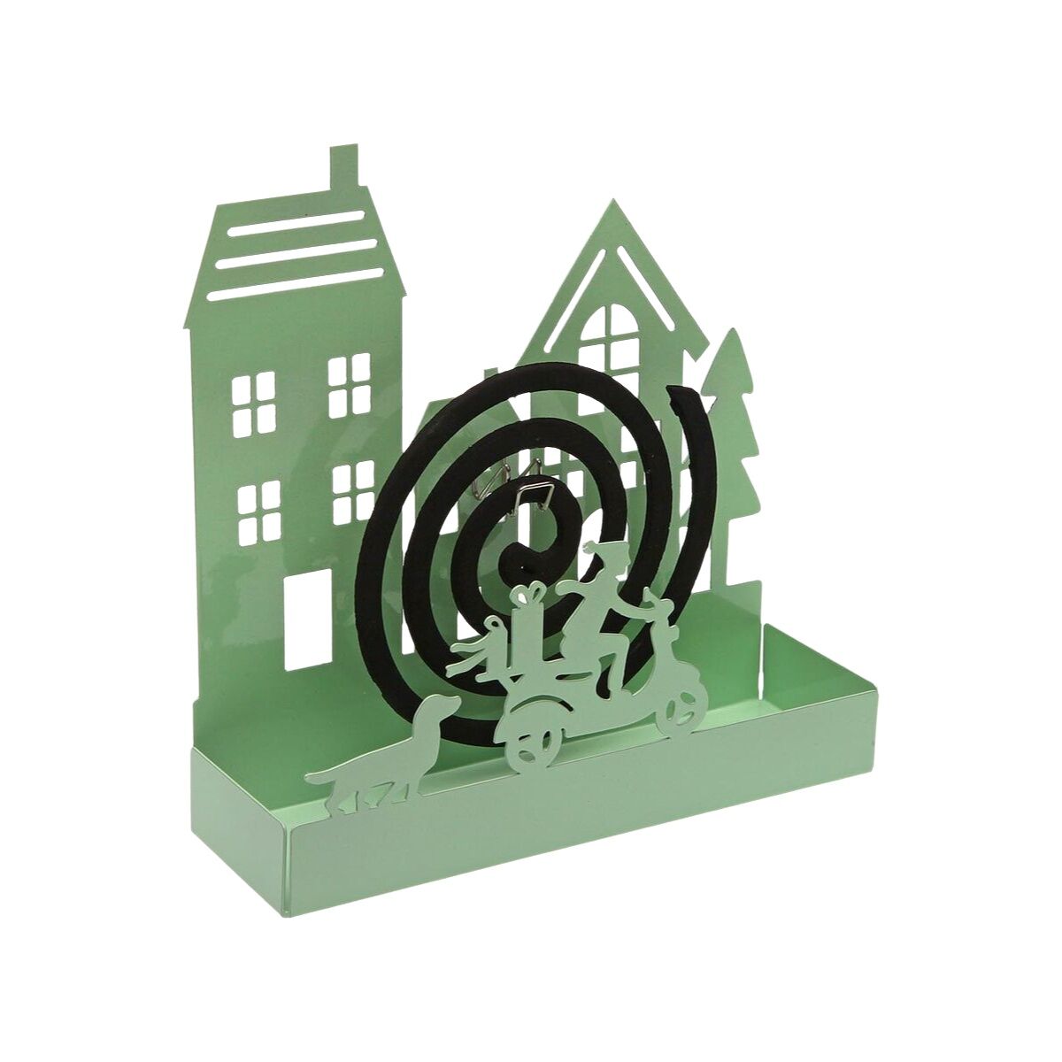 Soporte para espirales antimosquitos Versa Verde Metal 5 x 17 x 17 cm Casa