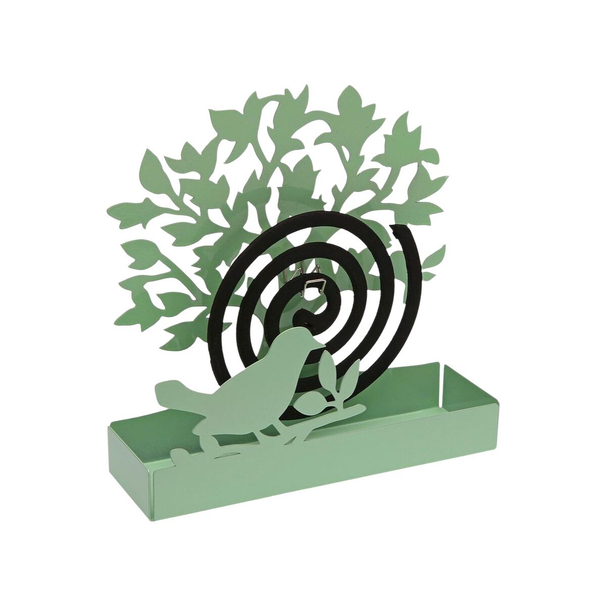Soporte para espirales antimosquitos Versa Verde Metal 5 x 17 x 17 cm Árbol