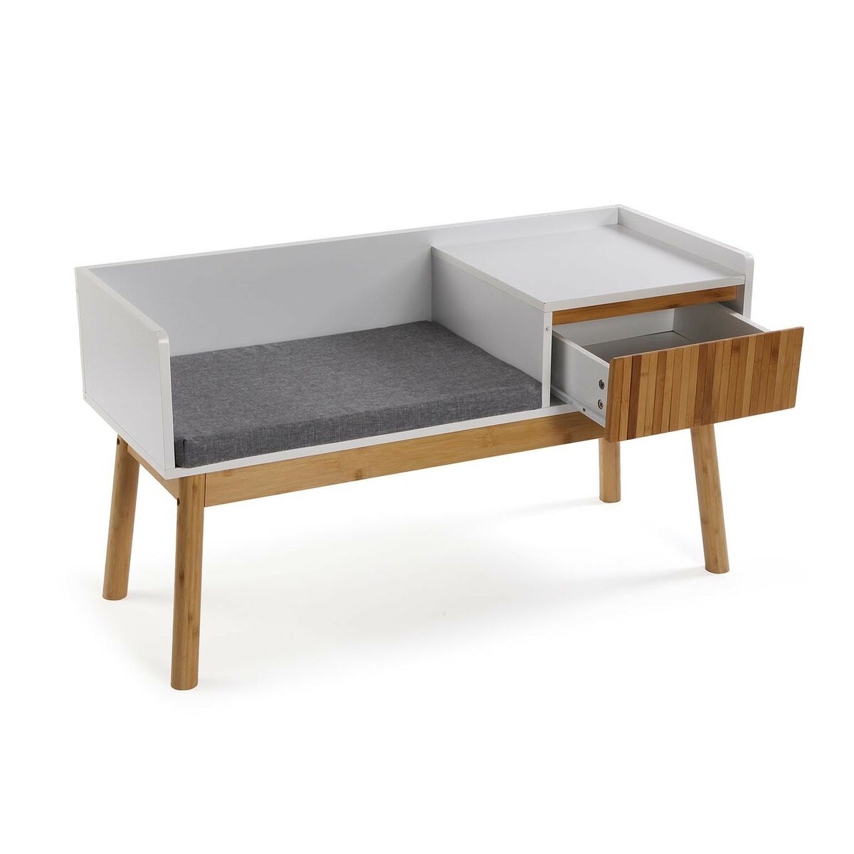 Banqueta Versa Bambú Textil Madera MDF 40 x 55 x 100 cm