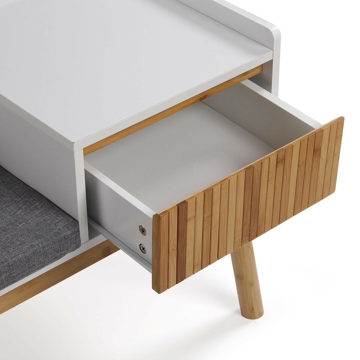 Banqueta Versa Bambú Textil Madera MDF 40 x 55 x 100 cm