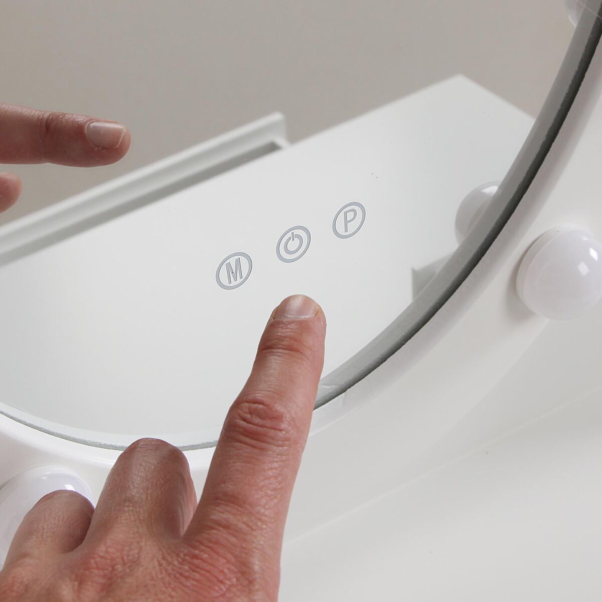 Tocador Versa Blanco Madera Cristal Madera MDF 40 x 146 x 75 cm