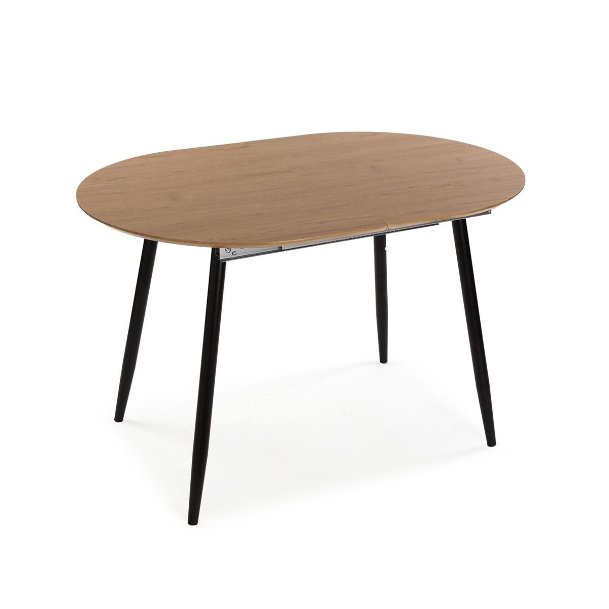 Mesa de Comedor Versa DOINYO  Negro Metal Madera MDF 80 x 75 x 160 cm