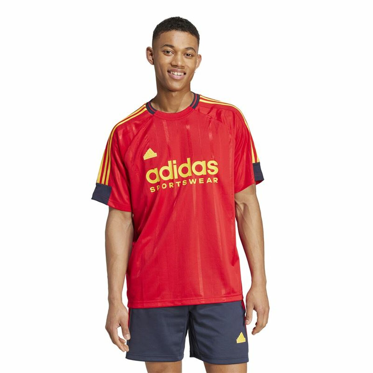 Camiseta de Manga Corta Hombre Adidas Tiro Nations Pack Rojo