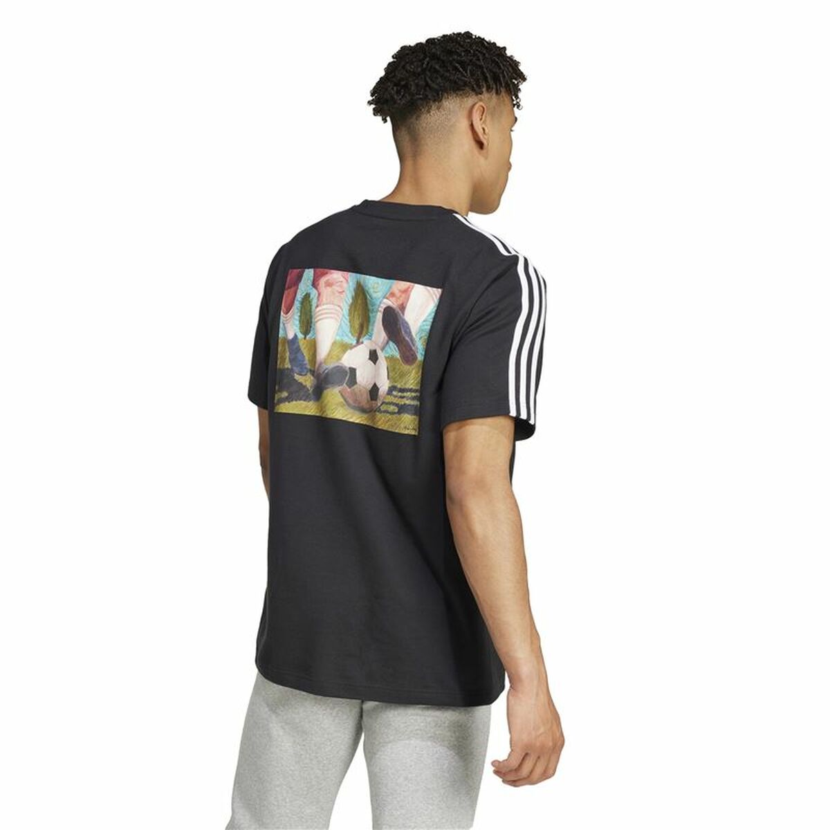 Camiseta de Manga Corta Hombre Adidas Gallery Graphic Negro