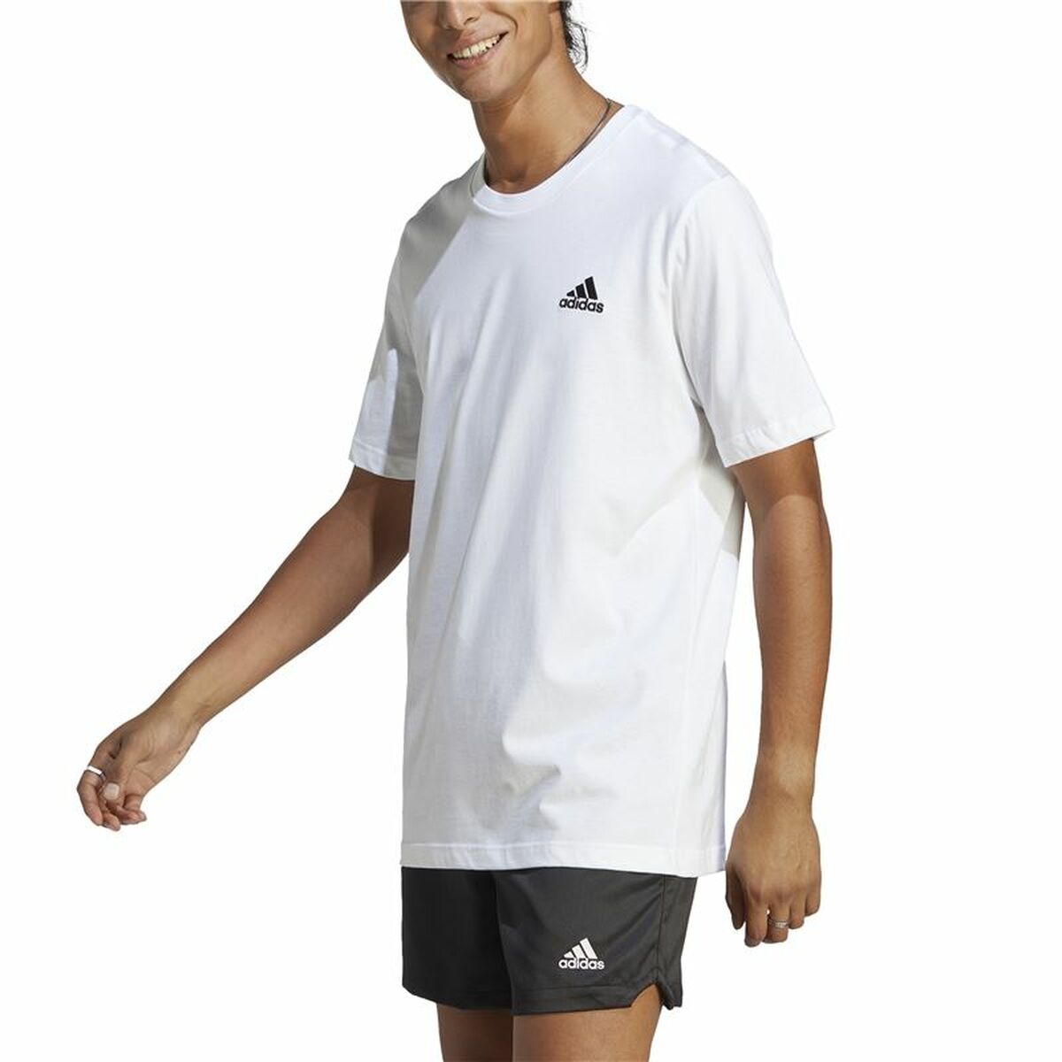 Camiseta de Manga Corta Hombre Adidas Essentials Blanco
