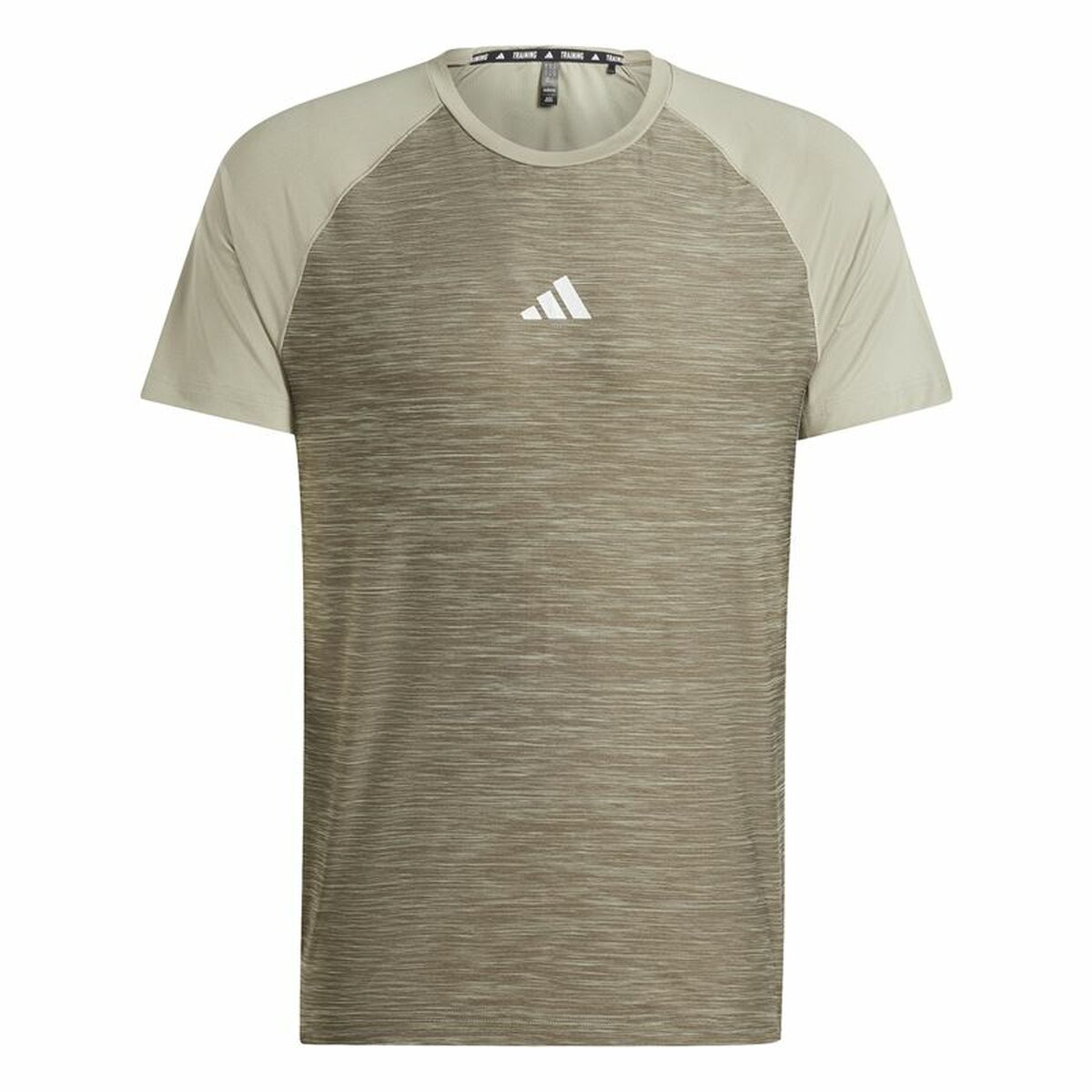 Camiseta de Manga Corta Hombre Adidas Gym+ 3 Bandas Marrón