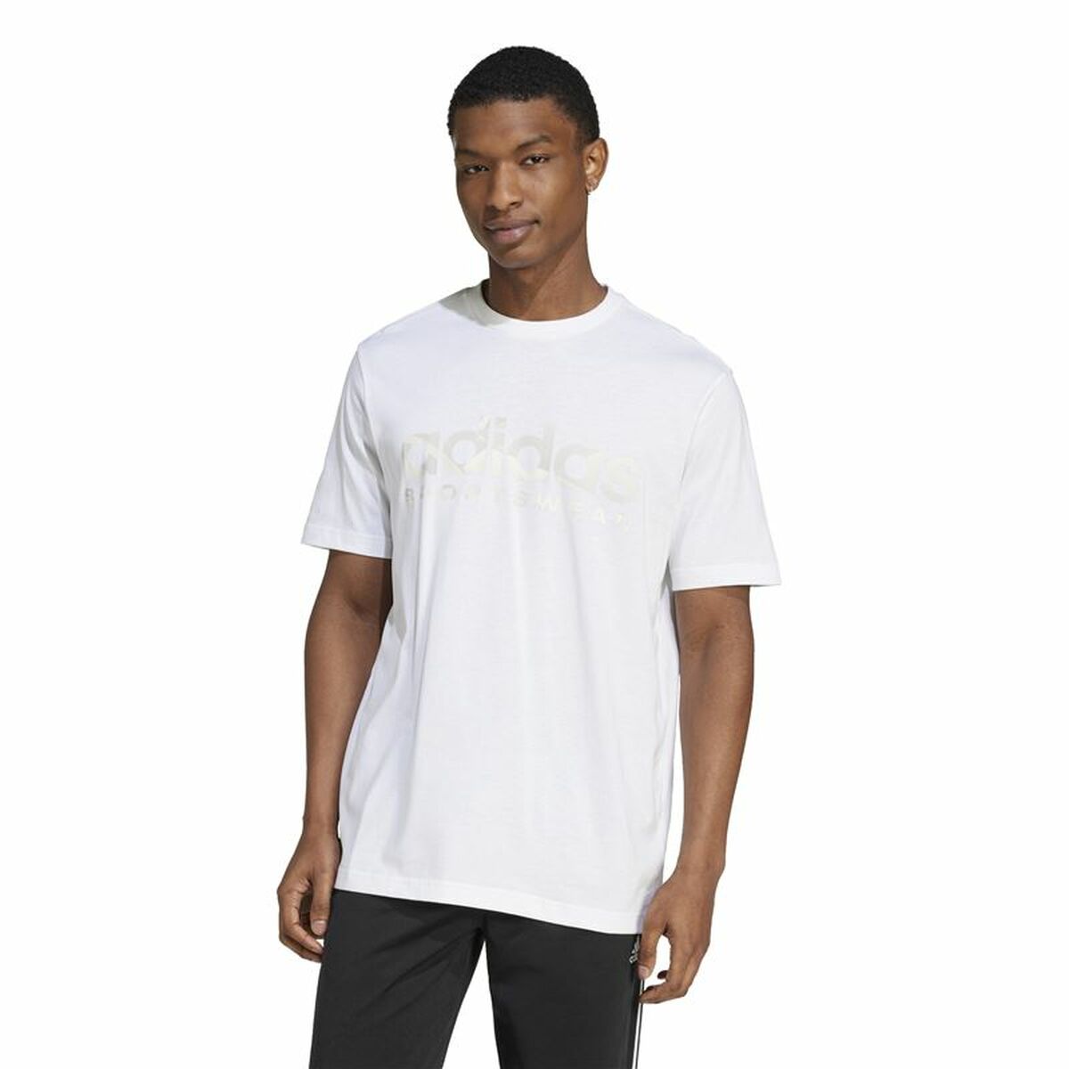 Camiseta de Manga Corta Hombre Adidas House Of Tiro Summer Linear Graphic Blanco