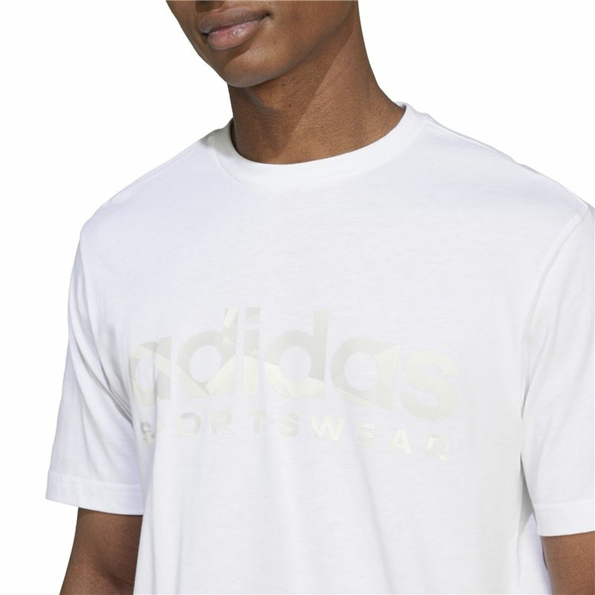 Camiseta de Manga Corta Hombre Adidas House Of Tiro Summer Linear Graphic Blanco
