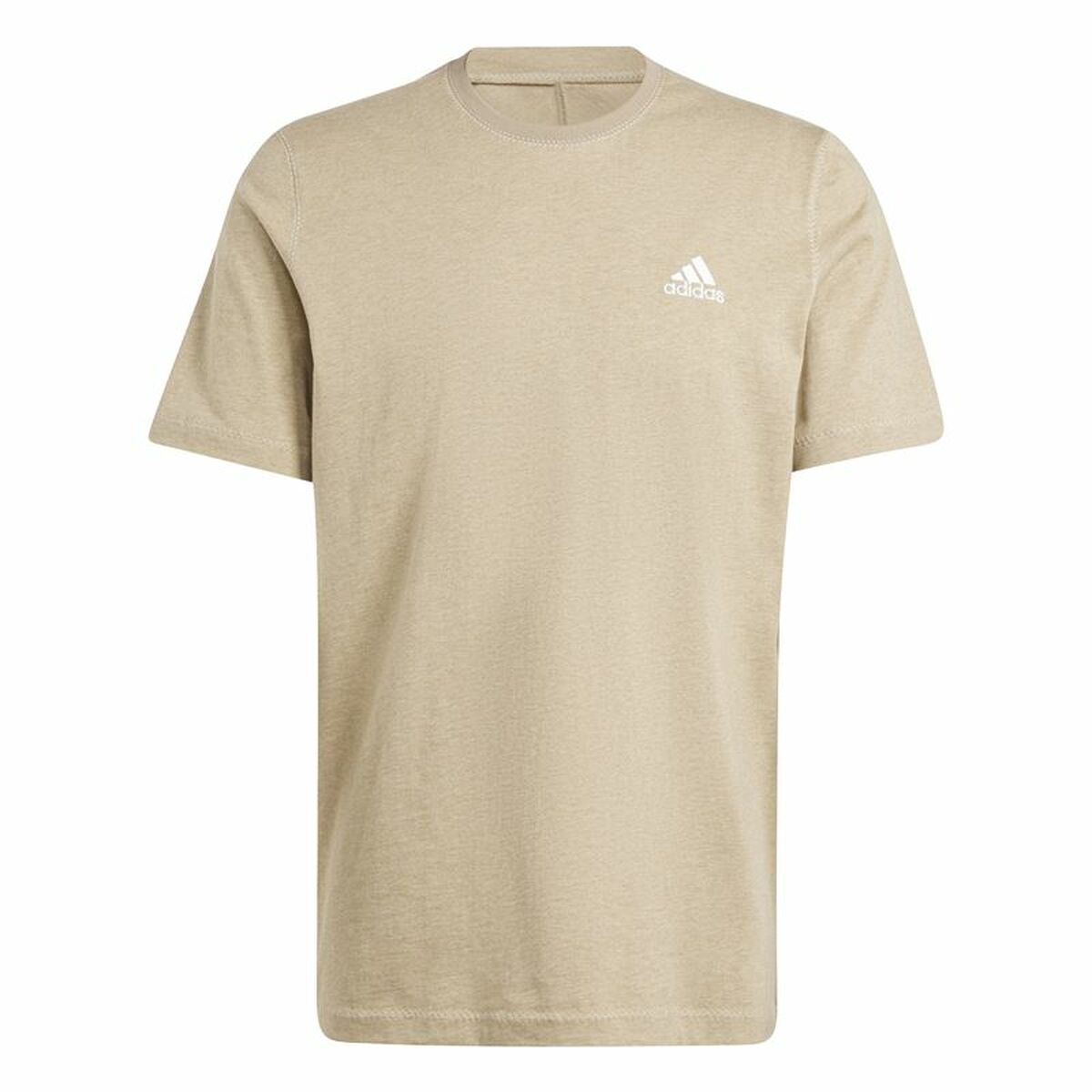 Camiseta de Manga Corta Hombre Adidas Seasonal Essentials Melange Beige