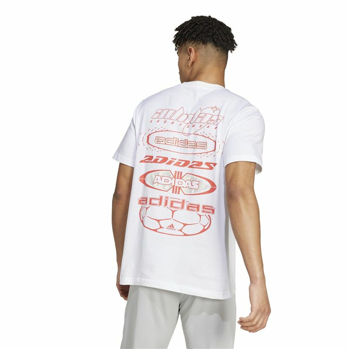 Camiseta de Manga Corta Hombre Adidas House Of Tiro Summer Graphic Blanco