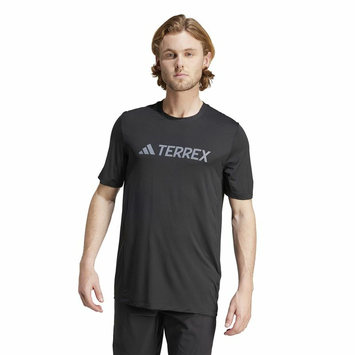Camiseta de Manga Corta Hombre Adidas Mt Log Tech Negro
