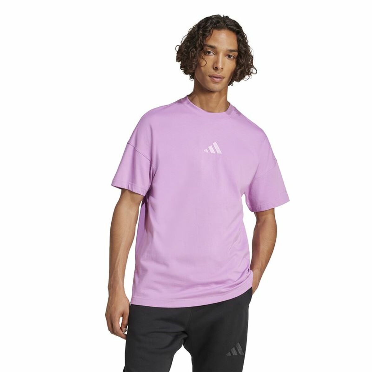 Camiseta de Manga Corta Hombre Adidas All Szn Morado