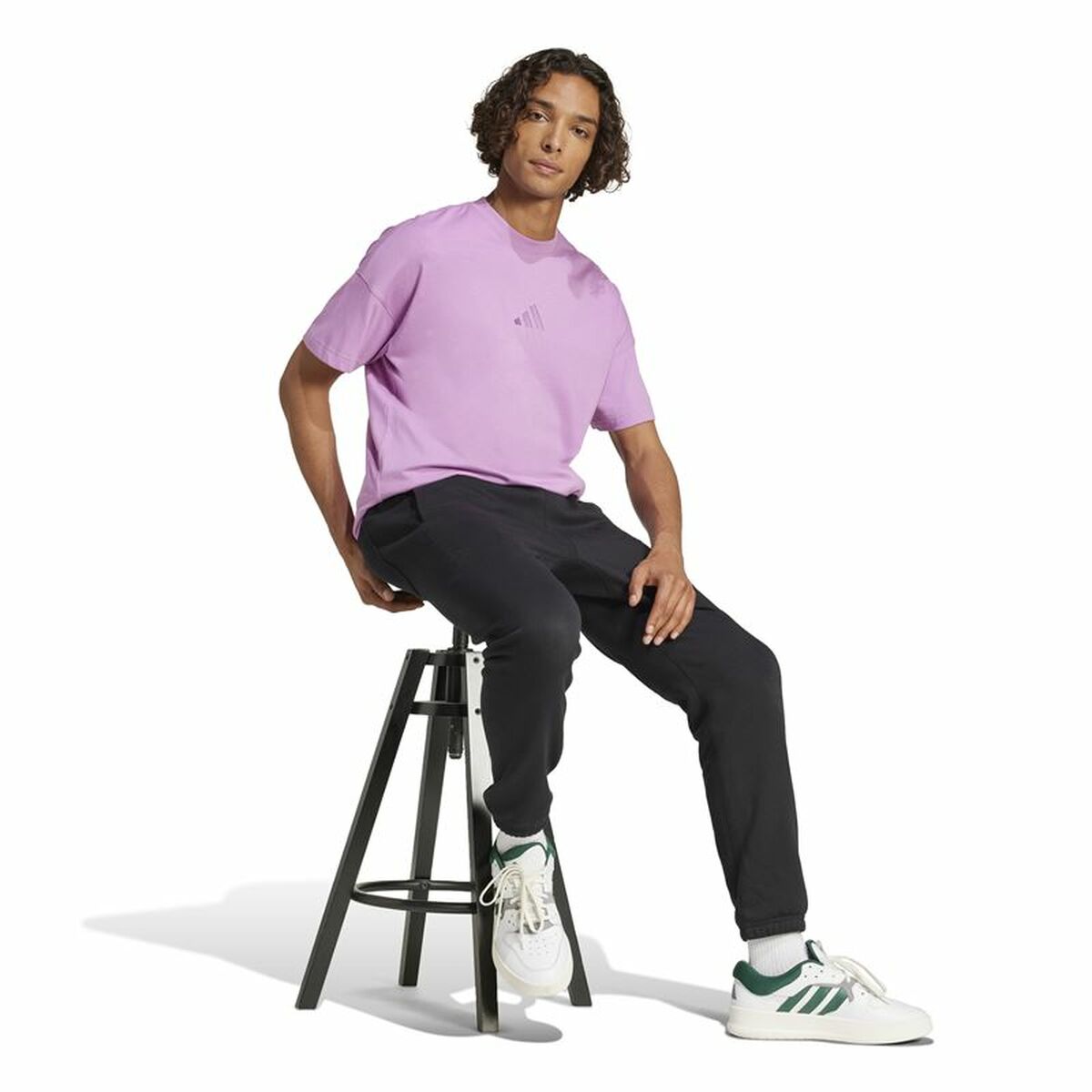 Camiseta de Manga Corta Hombre Adidas All Szn Morado