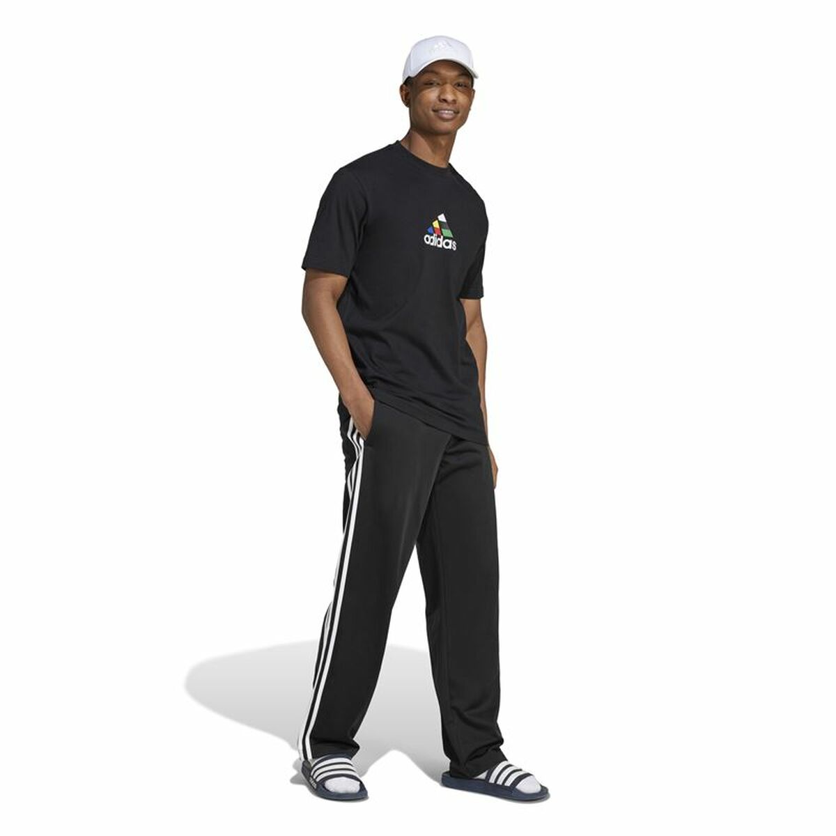 Camiseta de Manga Corta Hombre Adidas House Of Tiro Nations Graphic Negro