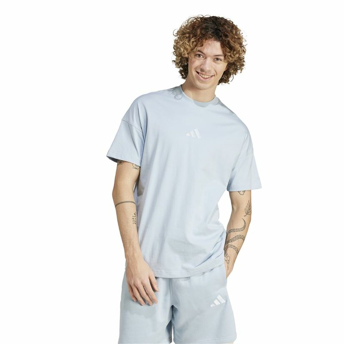 Camiseta de Manga Corta Hombre Adidas All Szn Graphic Azul