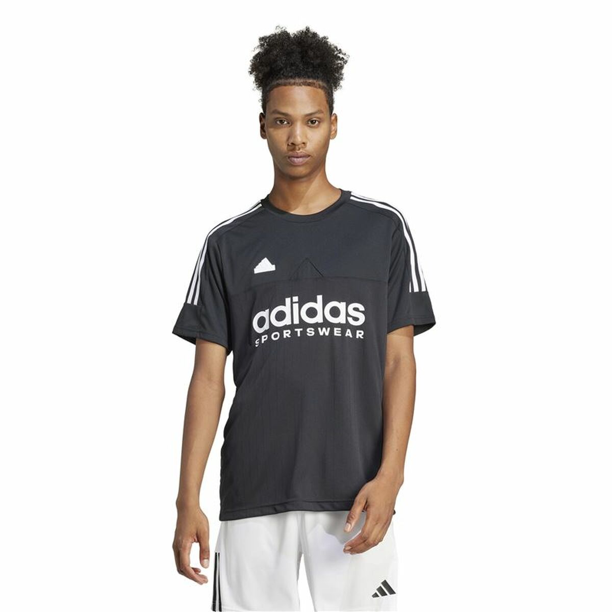 Camiseta de Manga Corta Hombre Adidas Tiro Q1 Negro