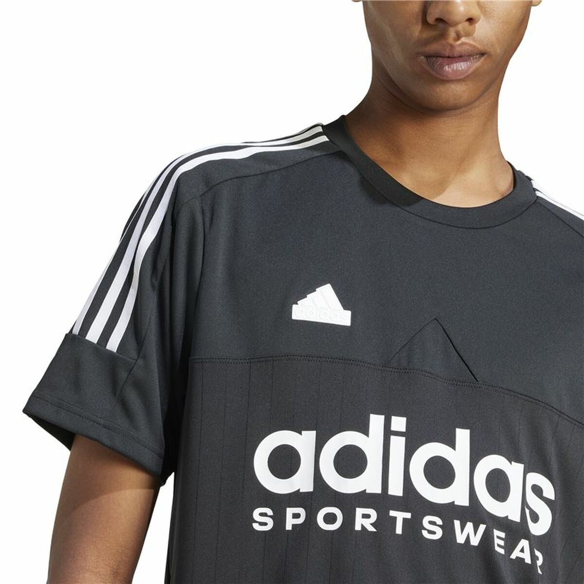 Camiseta de Manga Corta Hombre Adidas Tiro Q1 Negro