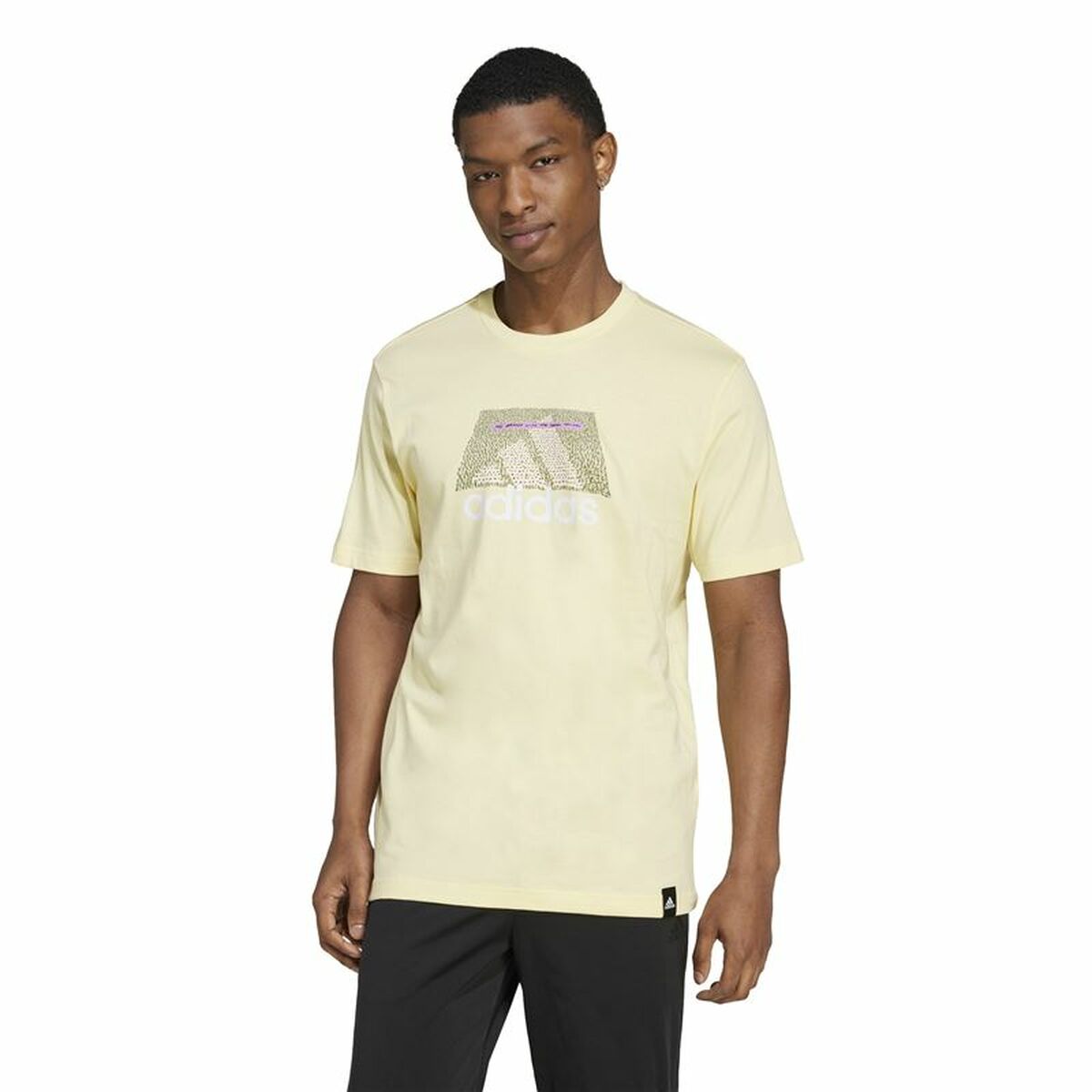Camiseta de Manga Corta Hombre Adidas Codes Bos Graphic Amarillo