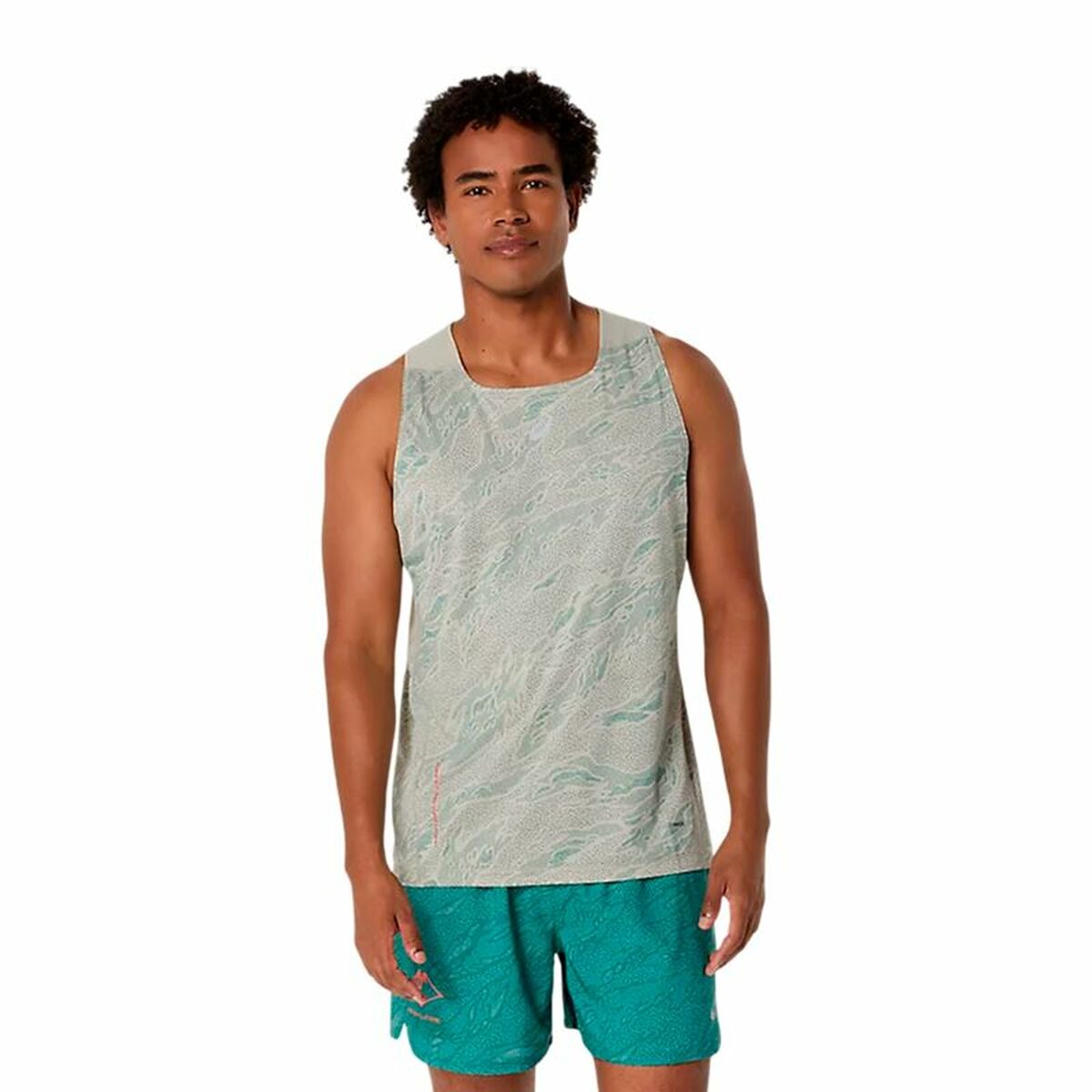 Camiseta de Tirantes Hombre Asics Fujitrail Singlet Gris Gris claro