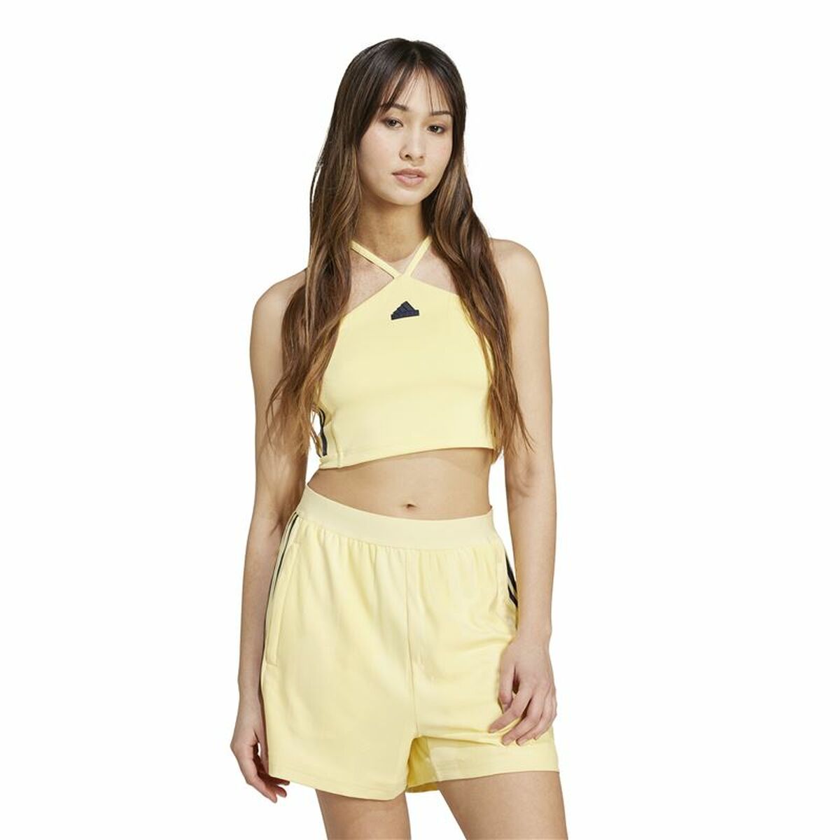 Camiseta de Tirantes Mujer Adidas Tiro Cut Amarillo