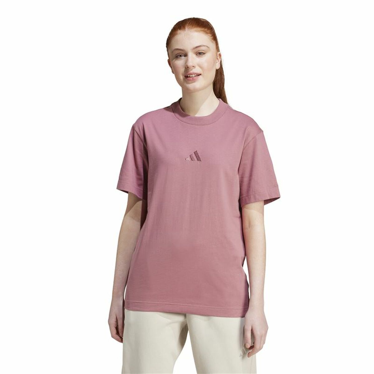 Camiseta de Manga Corta Mujer Adidas All Szn Loose Rosa